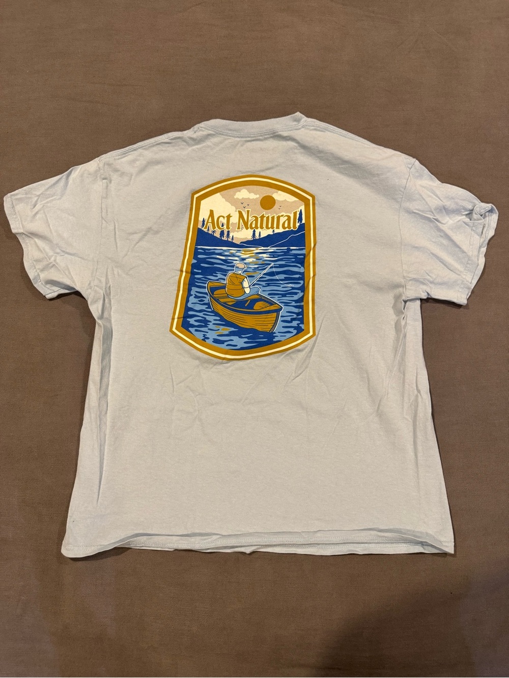 Act Natural Graphic Back-Print Short-Sleeve Tee - Light Blue